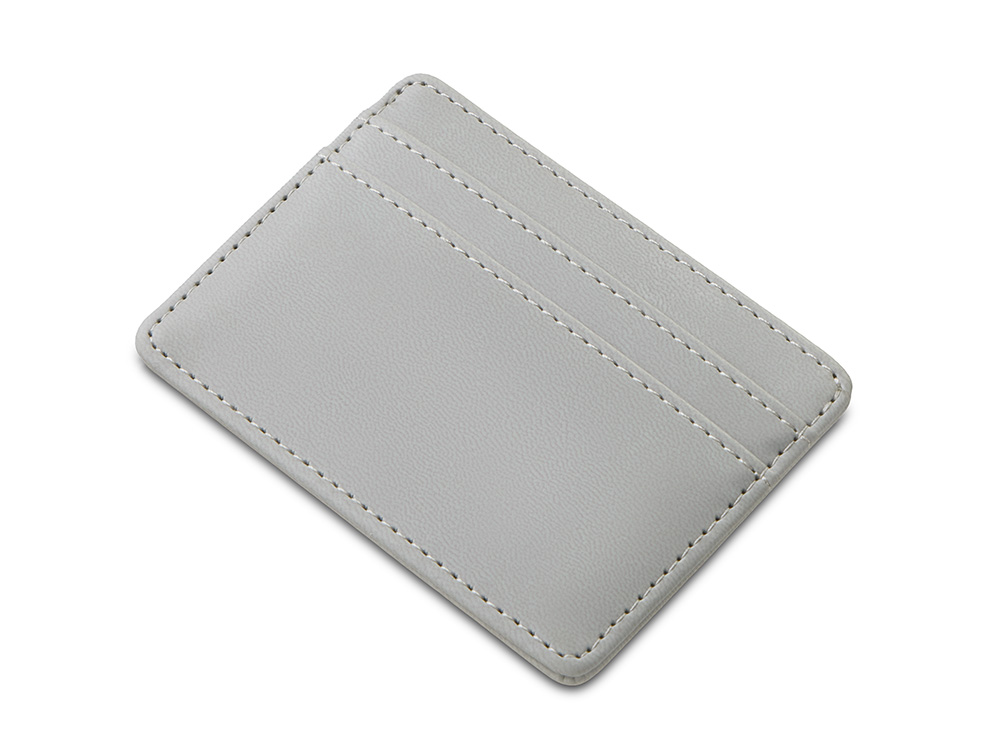 Картхолдер для двух карт и наличных денег с зажимом Crave, светло-серый-0