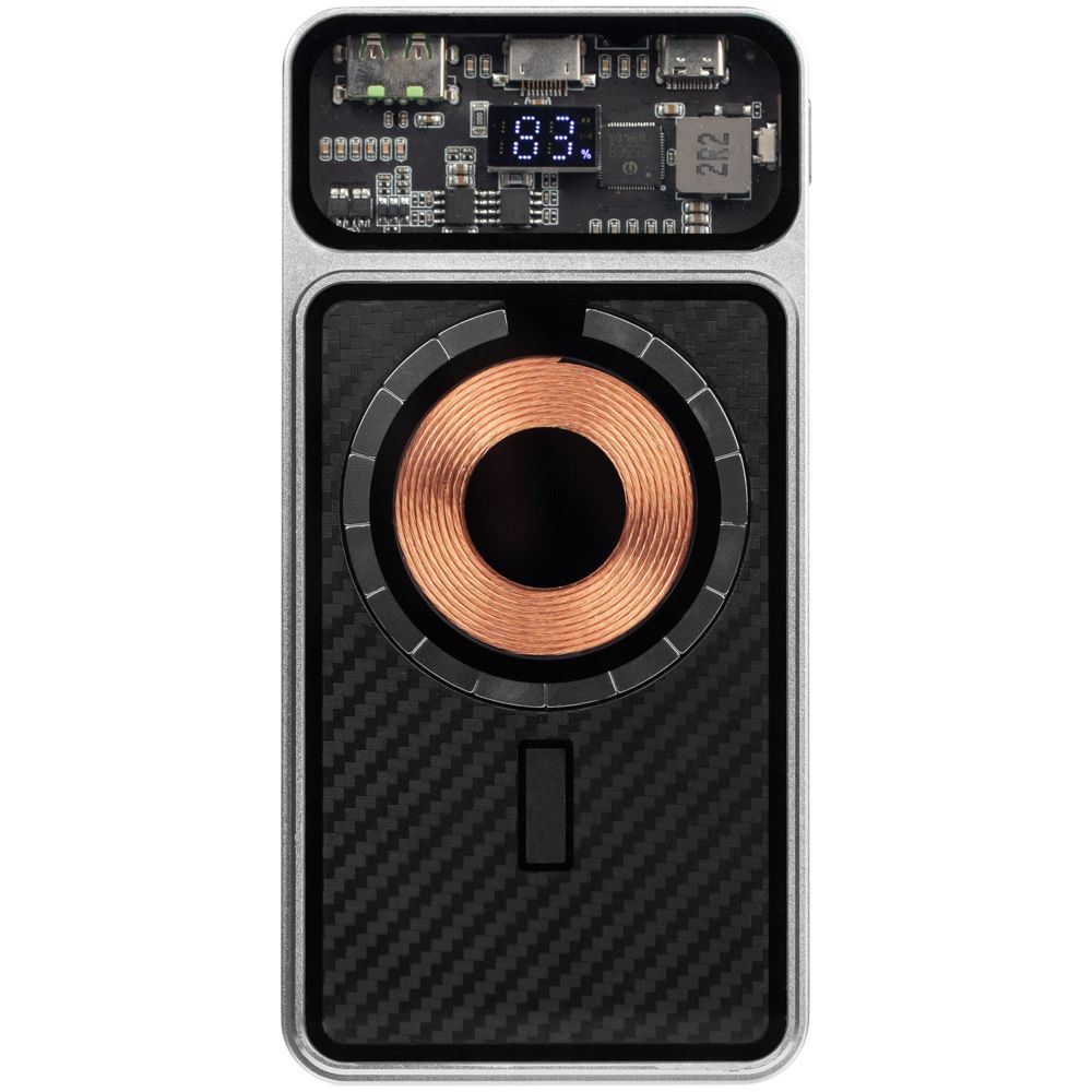 Магнитный беспроводной аккумулятор Cooper Prime 10000 мАч, серебристый-2