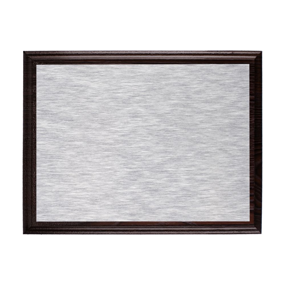 Плакетка Plaque, малая, венге с серебристой пластиной-1