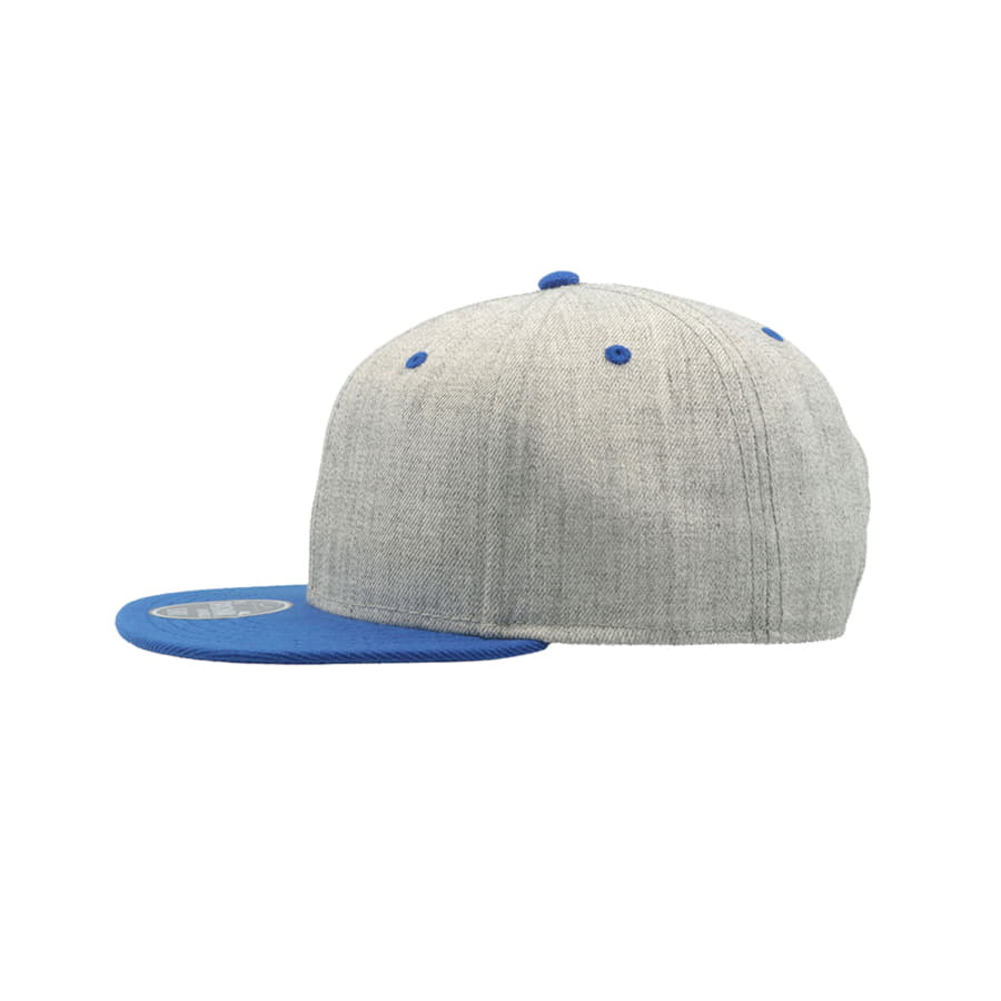 Бейсболка FADER, 6 клиньев, застежка ПВХ, серый, синий-2