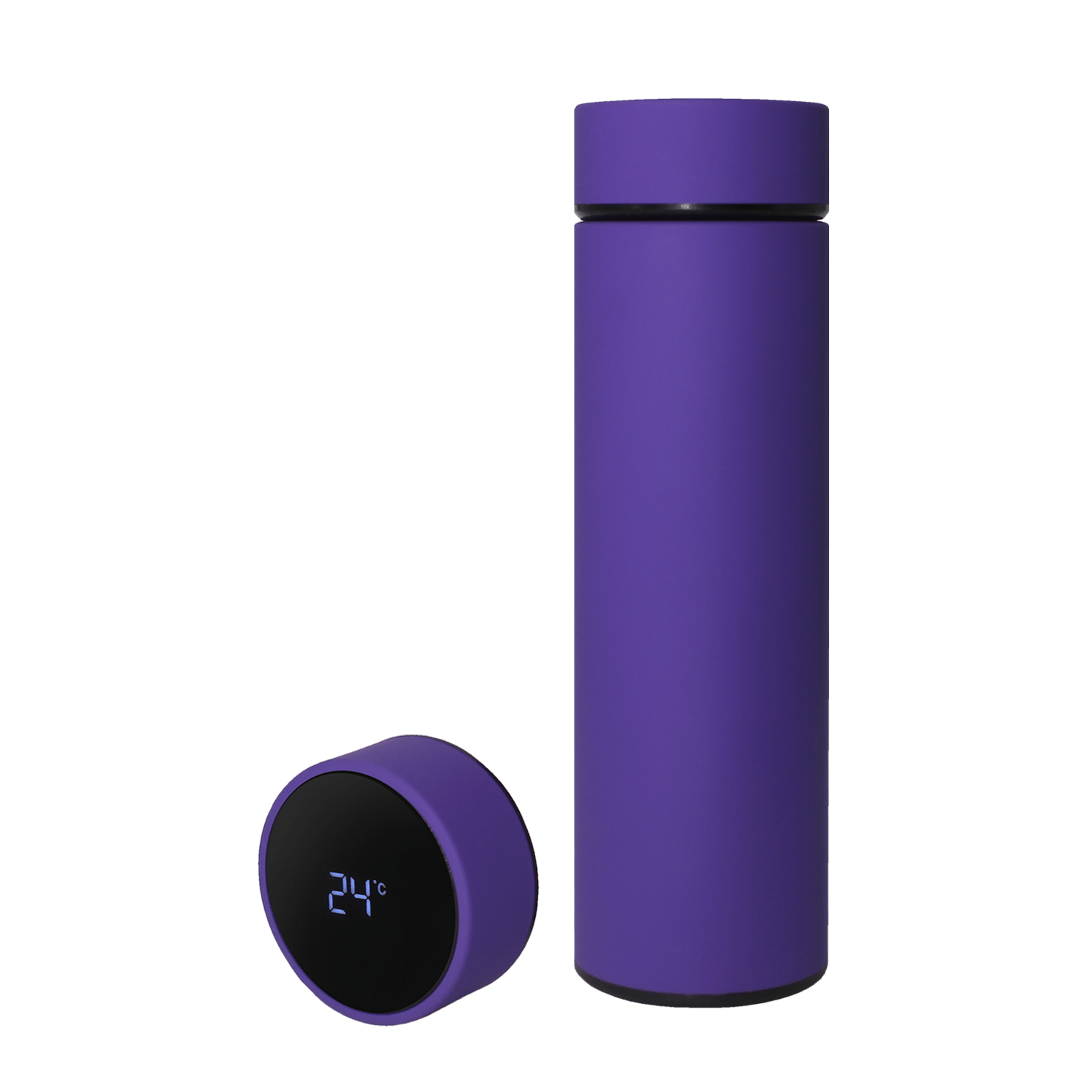 Термос Reactor софт-тач с датчиком температуры (фиолетовый)-1