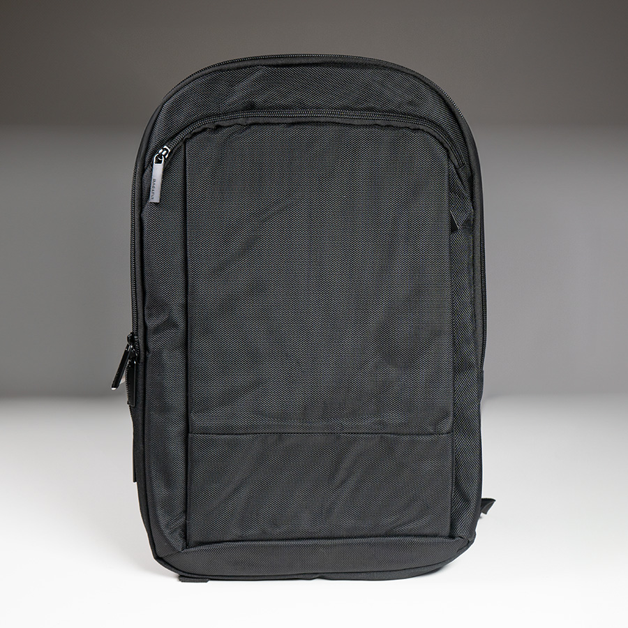 Расширяющийся  рюкзак "Slim" из водостойкого материала, чёрный, 45х30х6 см, ткань верха: 100% полиэстер 1680 D, черный-2