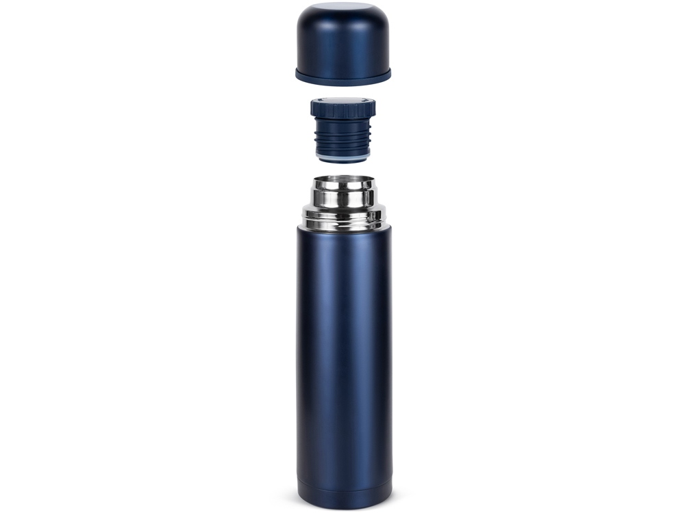 Термос Relaxika 101 (1 литр), темно-синий (без лого)-1