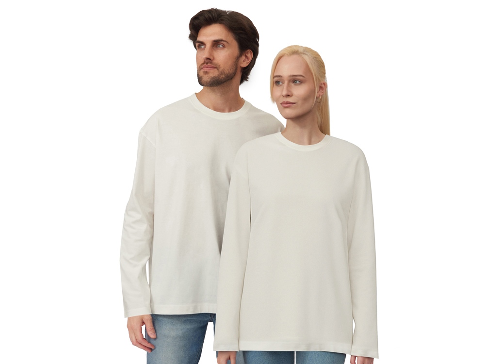 Лонгслив оверсайз Berlin унисекс, молочный-0