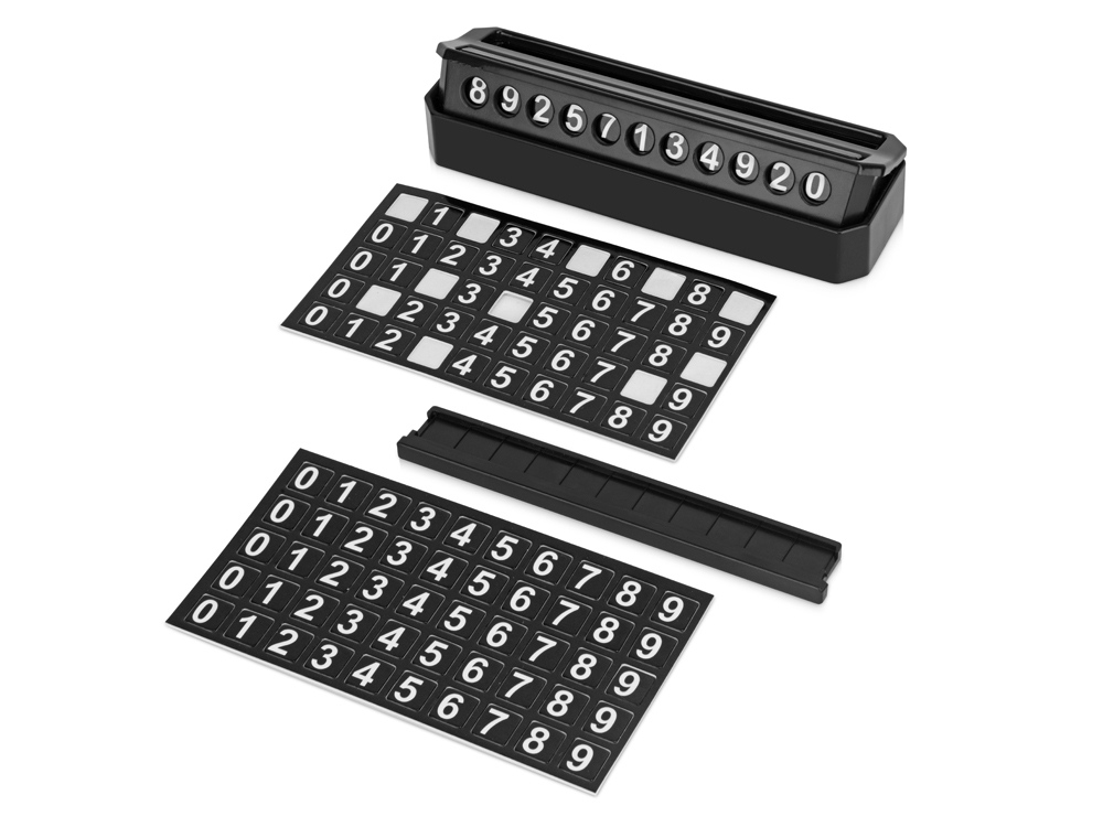 Табличка Tempark с номером телефона для временной парковки, черный-2