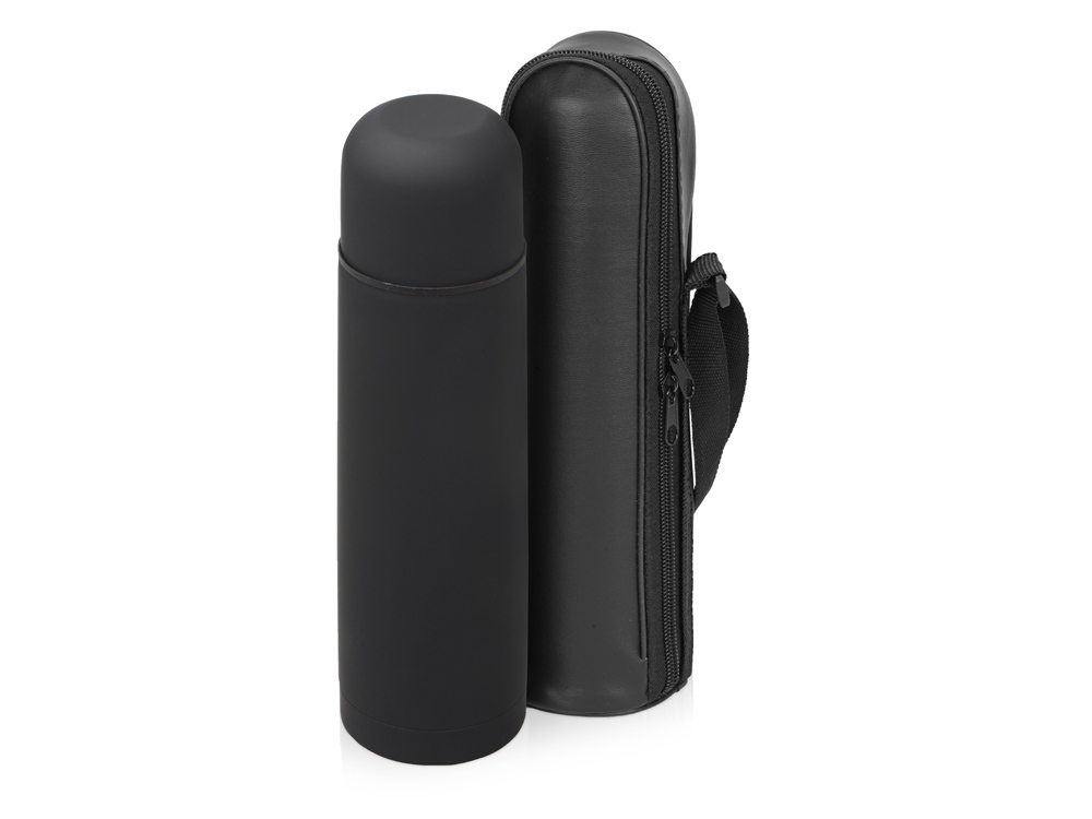 Термос Ямал Soft Touch с чехлом, 500мл, черный-0