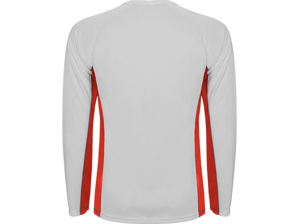 Футболка Shanghai  мужская с длинным рукавом, белый/красный-1