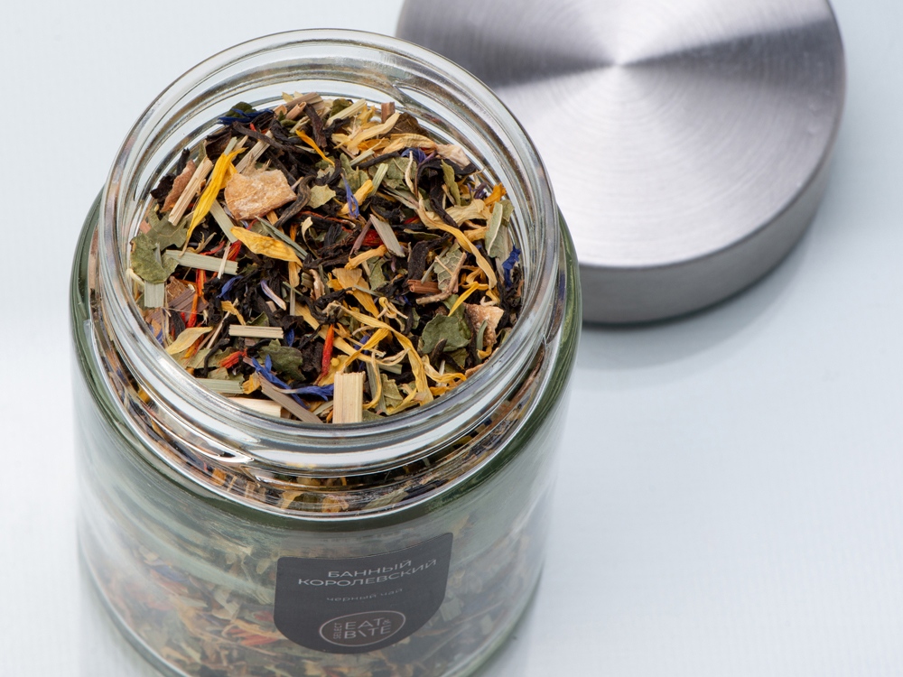 Чай черный, серия Essence,  банный королевский, стеклянная банка-2
