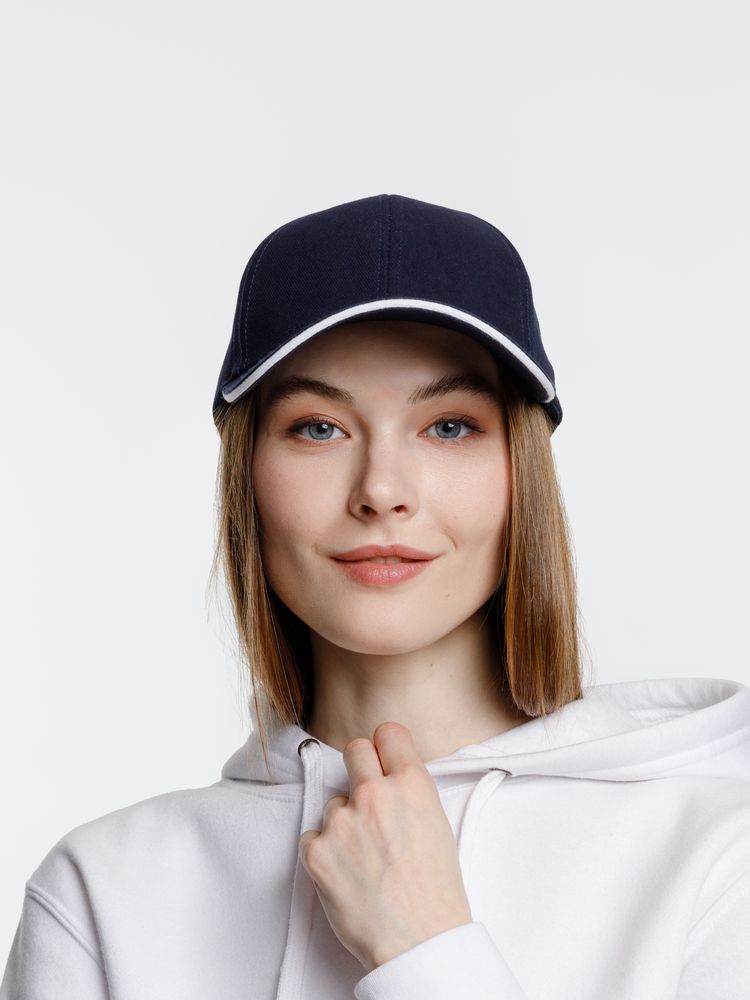 Бейсболка Spiker, темно-синяя с белым-2