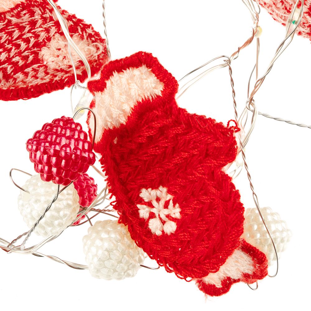 Гирлянда Merry Mittens, красная-4