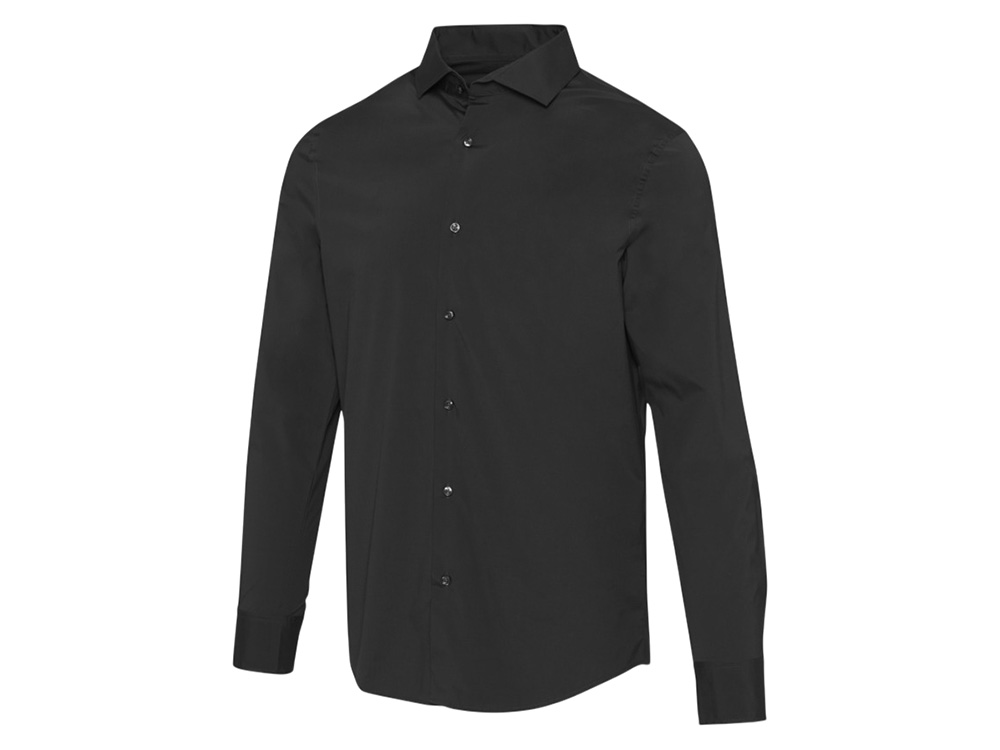 Carnelian мужская рубашка из поплина - сплошной черный-0