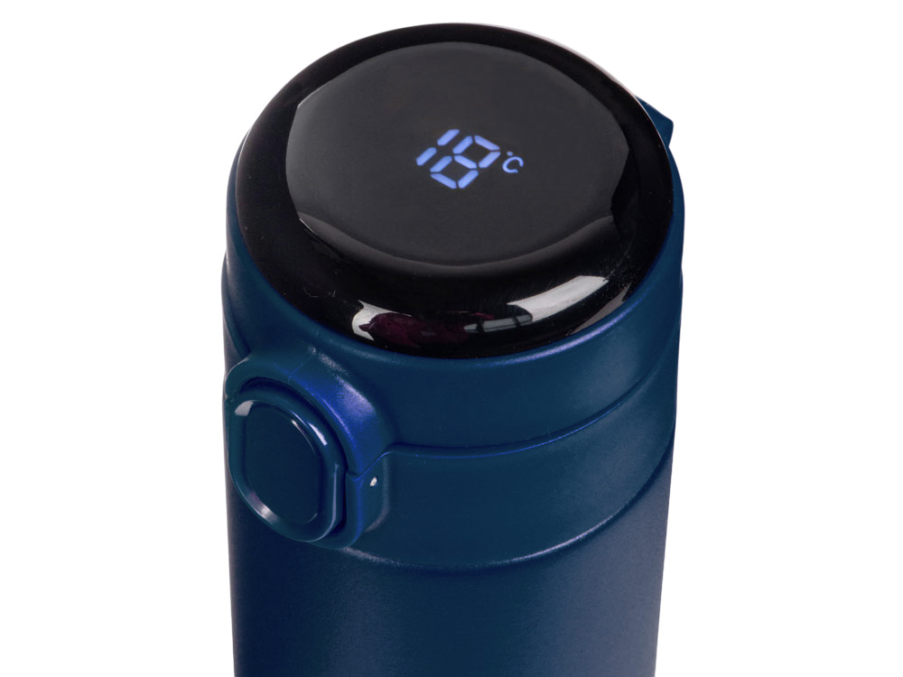 Вакуумная термокружка Waterline с медной изоляцией Bravo, 400 мл, тубус, темно-синий-3