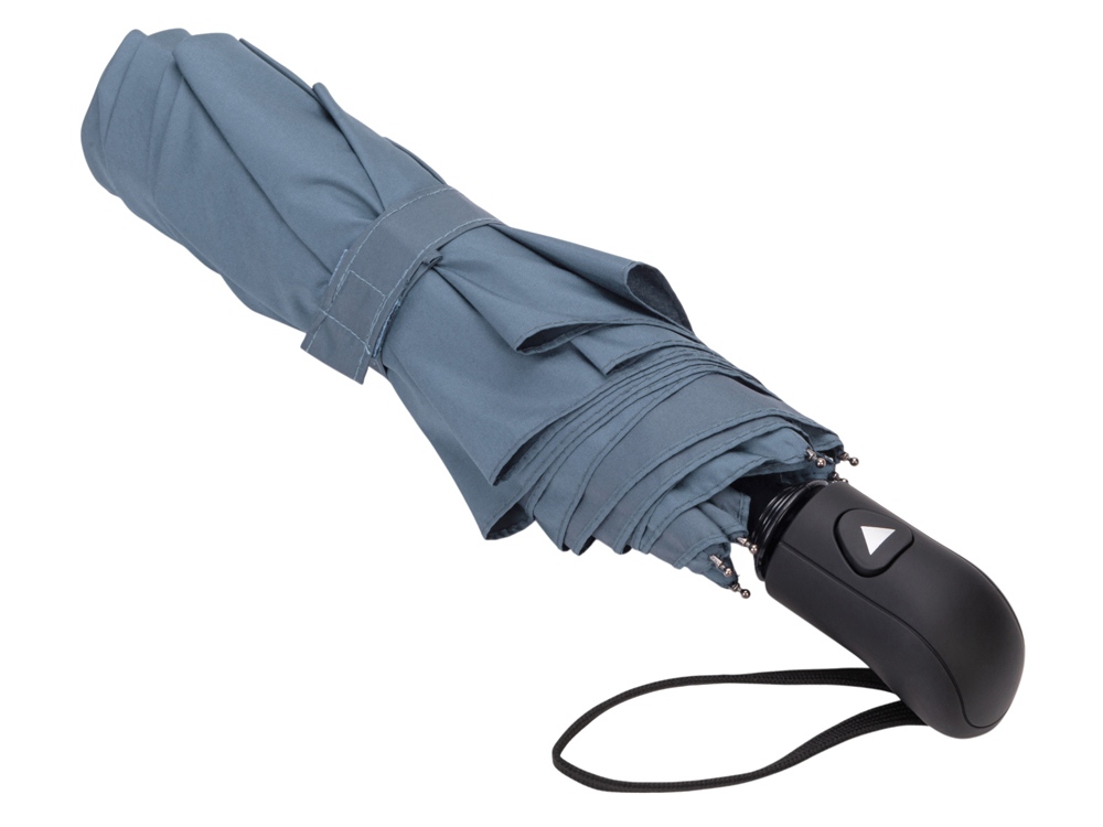 Зонт-полуавтомат Roof с куполом из переработанного пластика, антрацит 2165C-2