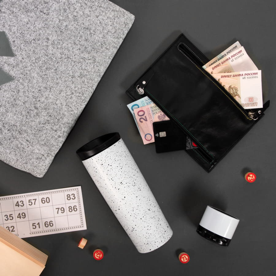 Термокружка вакуумная SPACE, 450 мл, черный-8