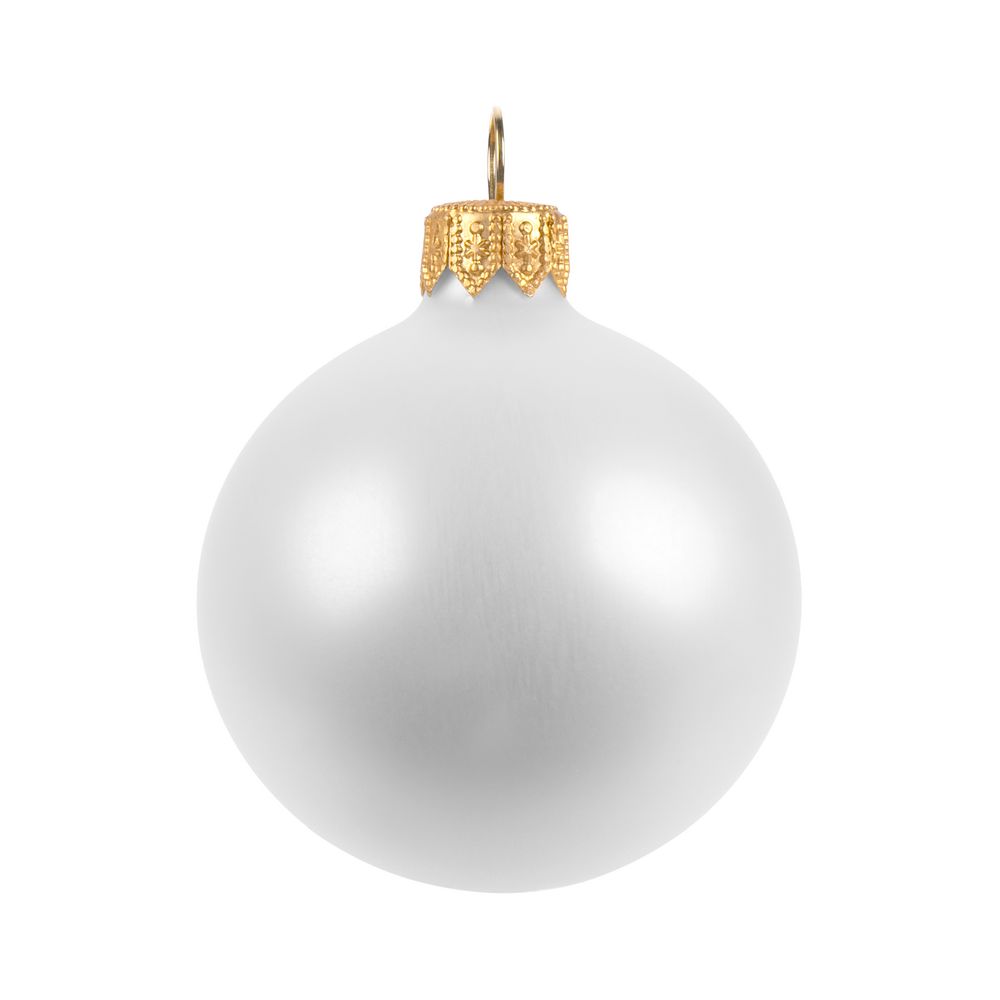 Елочный шар Gala Matt в коробке, 6 см, белый-2