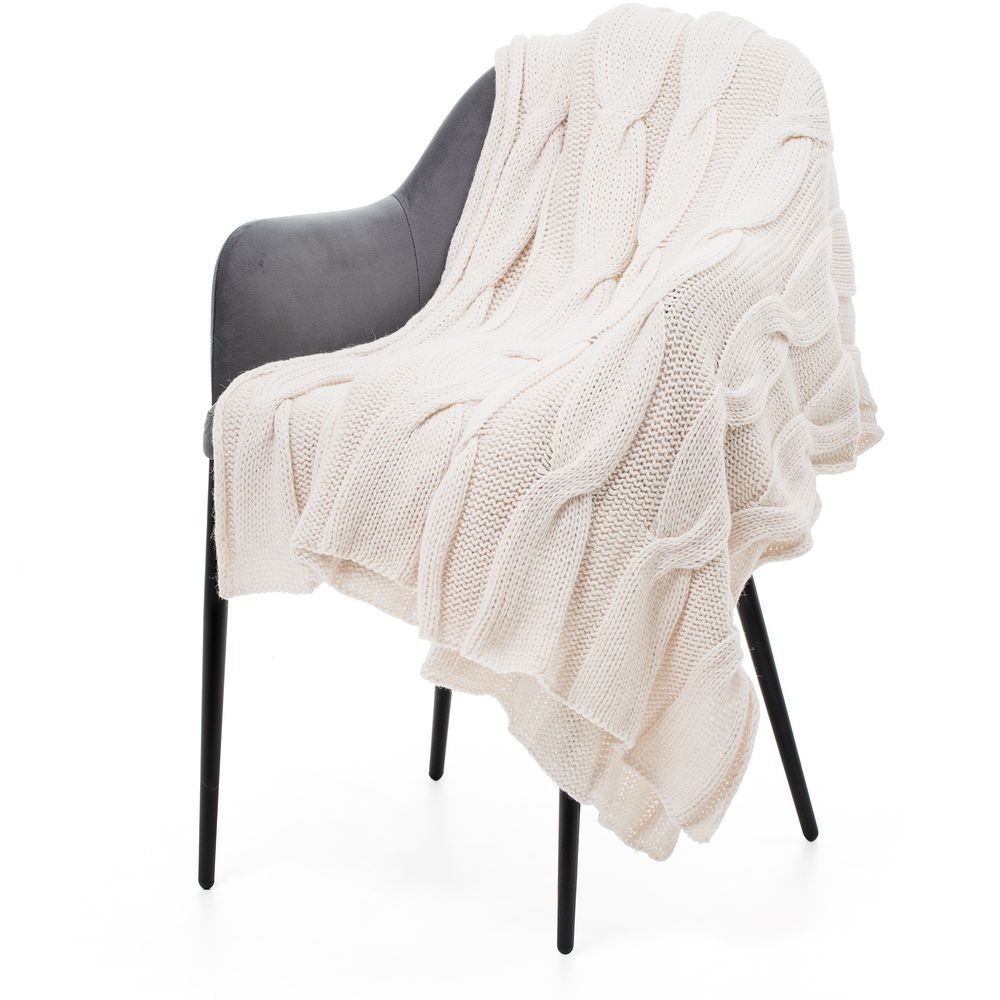 Плед Snefald, жемчужно-белый-0