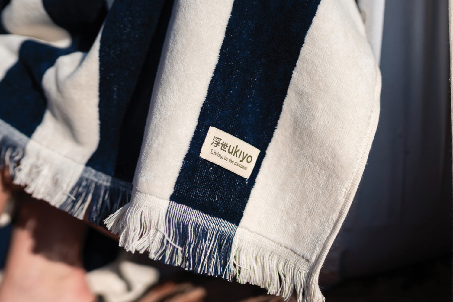 Пляжное полотенце Ukiyo Yukari XL из переработанного хлопка AWARE™, 100x180 см-8