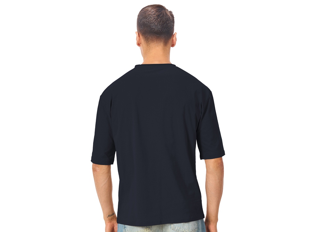 Футболка оверсайз Liyon унисекс, темно-синий-4