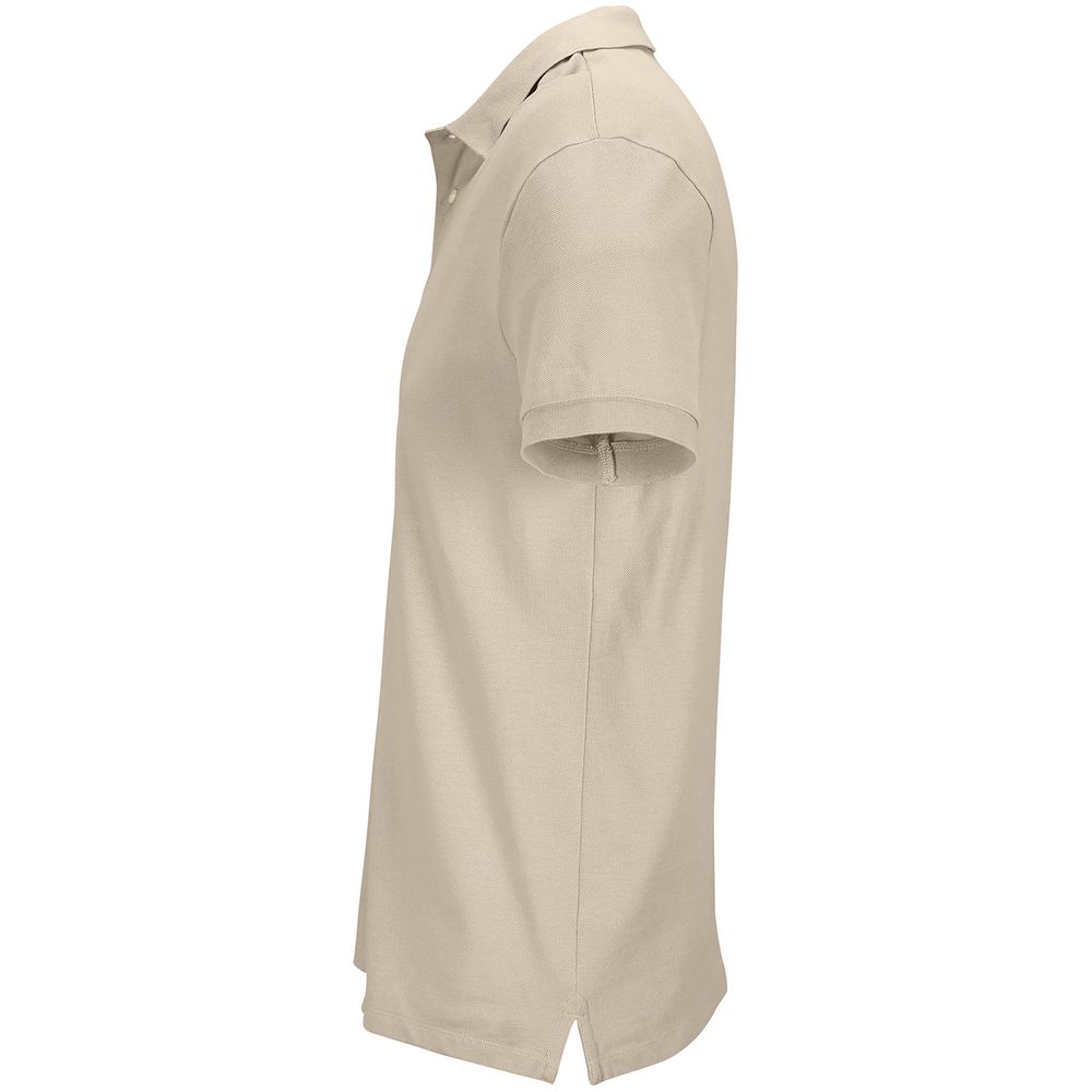 Рубашка поло унисекс Pacific, бежевая (льняная)-3