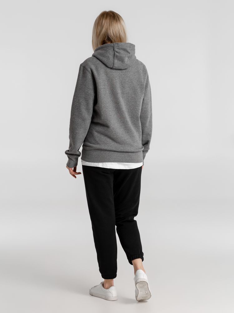 Толстовка с капюшоном унисекс King, темно-серый меланж-3