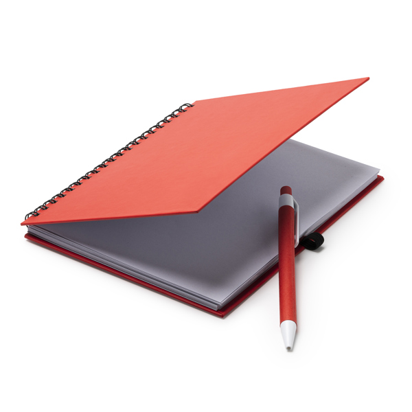 Блокнот Leynax с ручкой, Красный-3