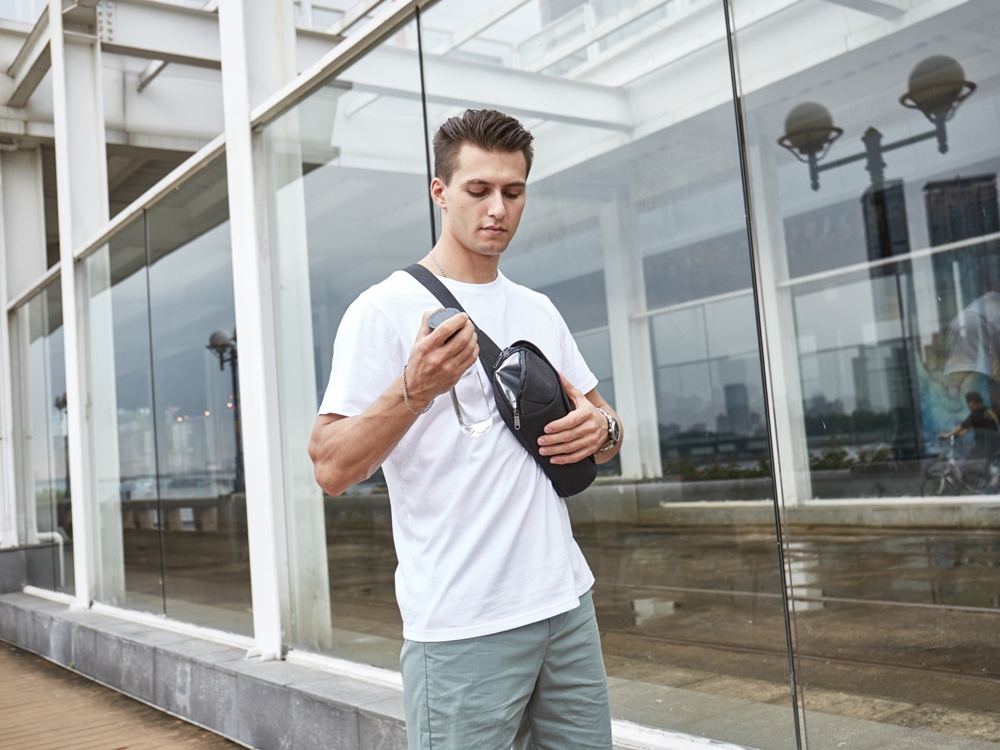 Антикражная сумка на пояс Clickpack, черный-21