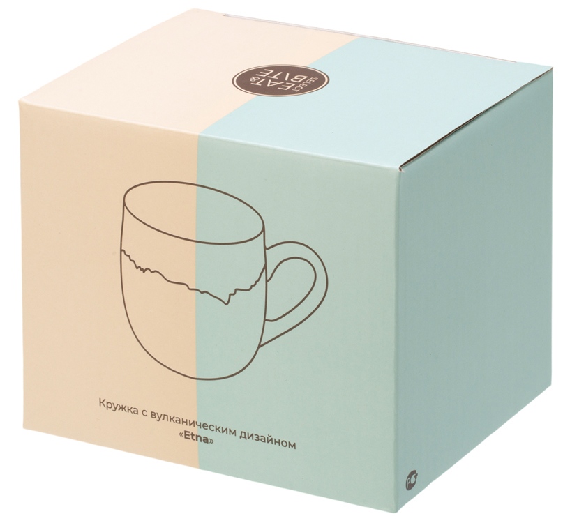 Кружка с вулканическим эффектом по краю Etna, 440 мл, оливковый-3