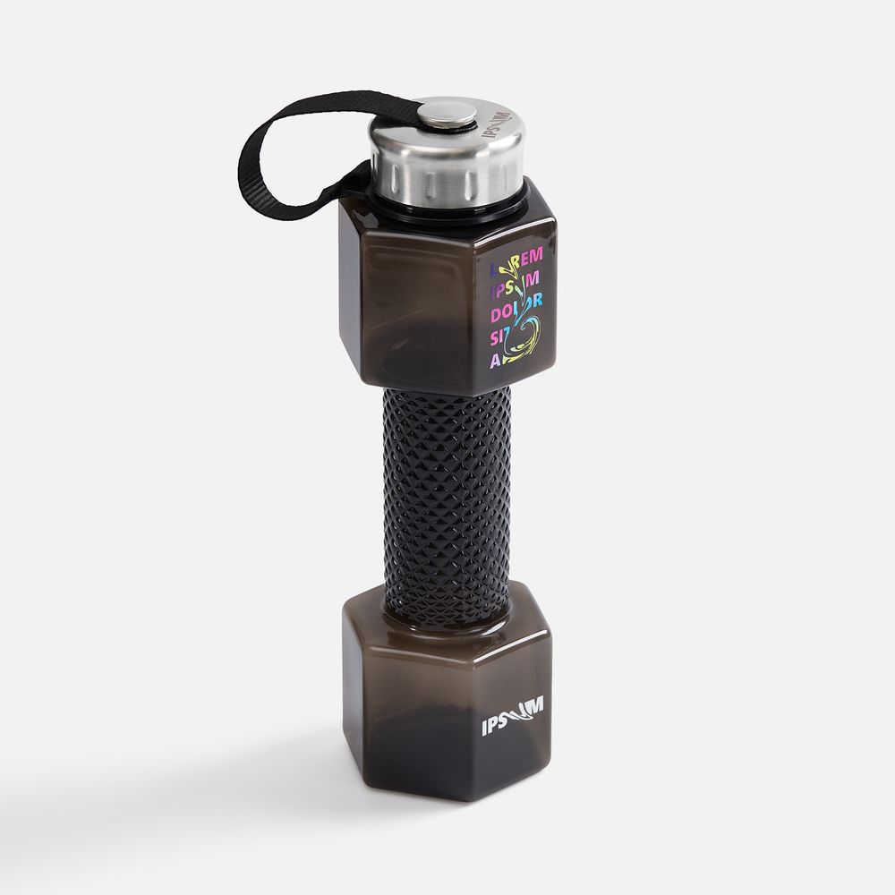 Бутылка для воды Hantelis, черная-4