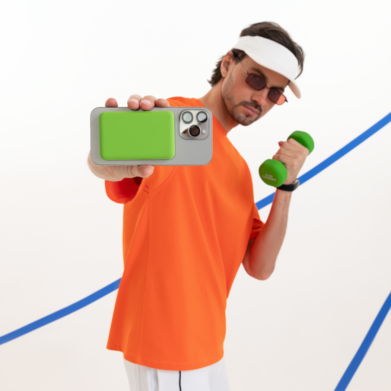 Внешний аккумулятор Largo PD 5000mAh с функцией беспроводной зарядки 15W, салатовый-8