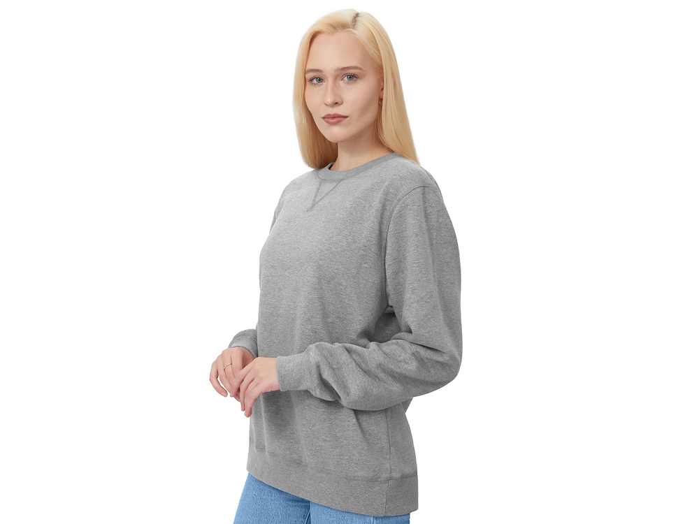 Свитшот оверсайз Lisbon унисекс, серый меланж-4