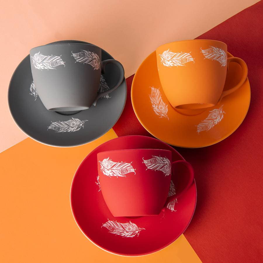 Чайная пара TENDER с прорезиненным покрытием, синий-1