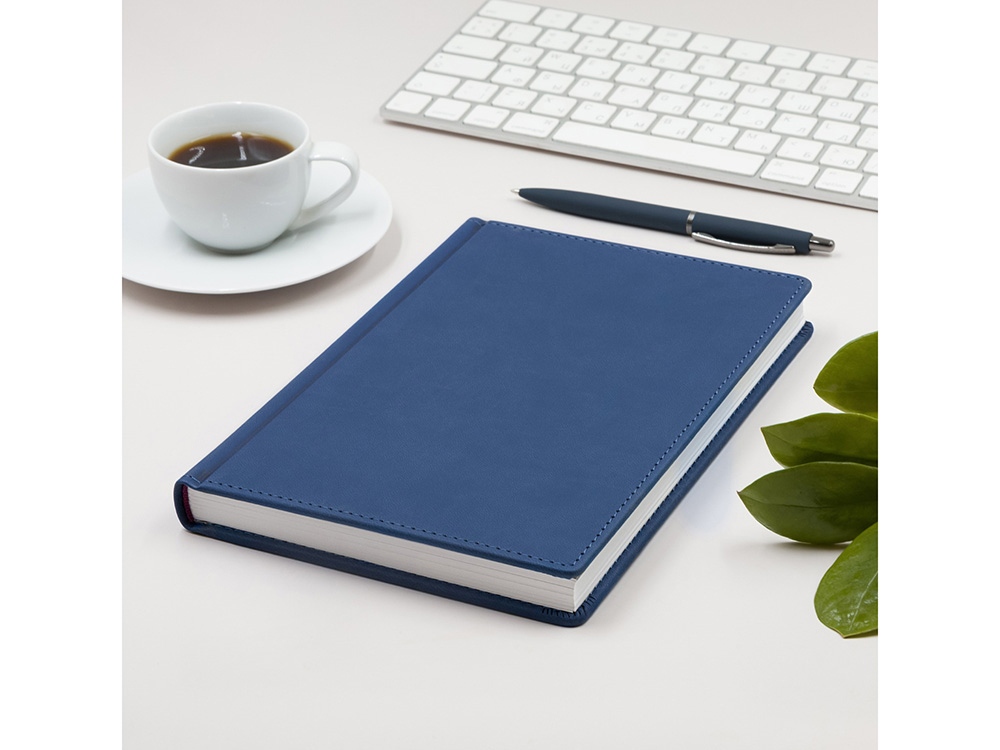Ежедневник А5 датированный Velvet 2026, синий-2