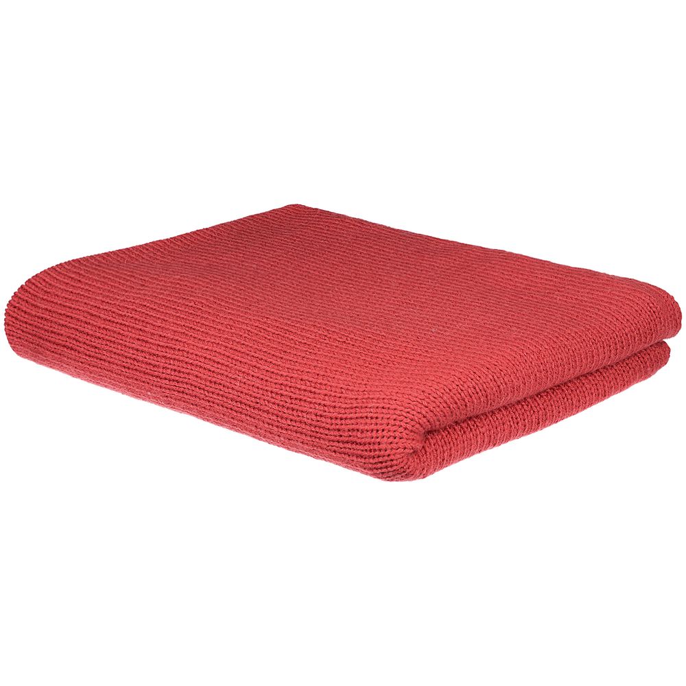 Плед Knitly, красный (коралл)-1