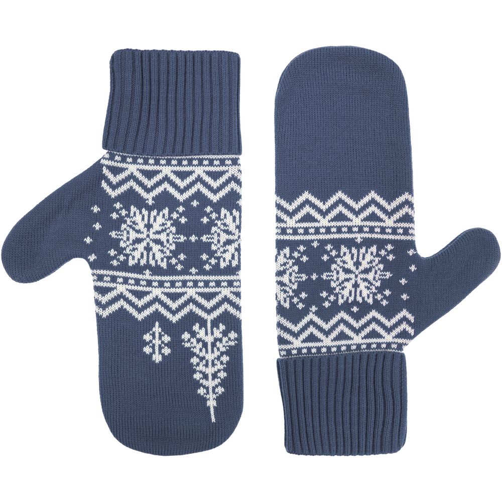 Варежки Elnik, серые с молочно-белым-1