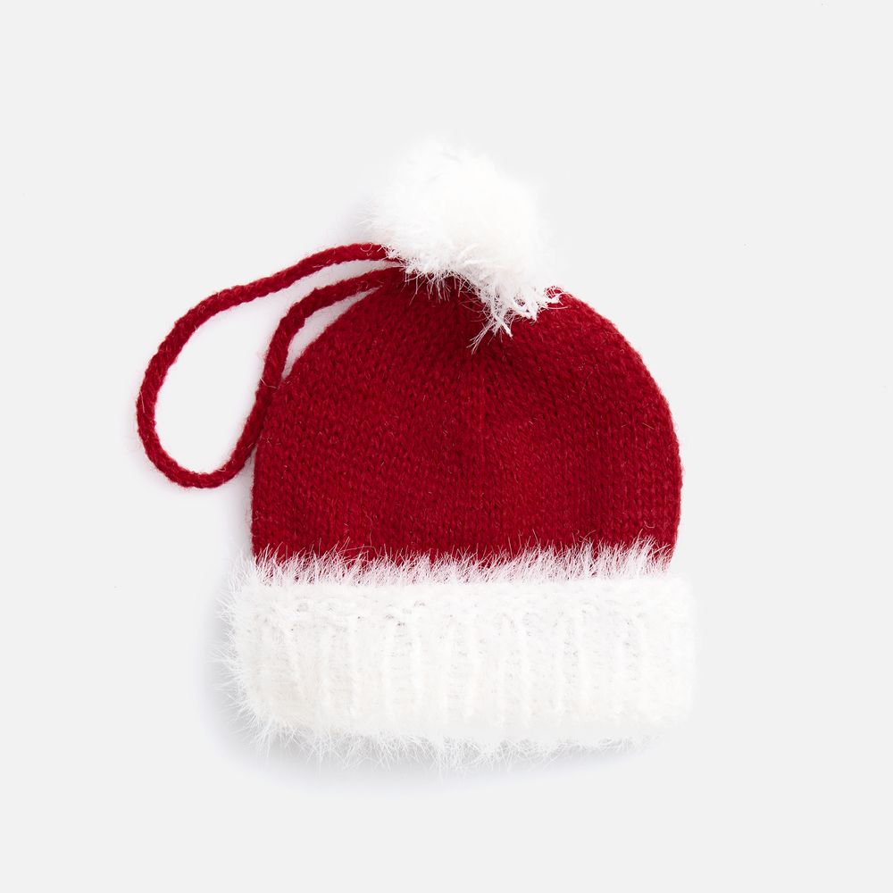 Подвеска на елку «Вьюжка», шапочка, красная-0