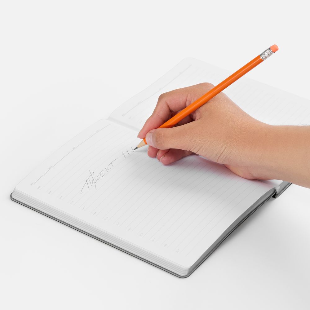 Карандаш простой Hand Friend с ластиком, оранжевый-1