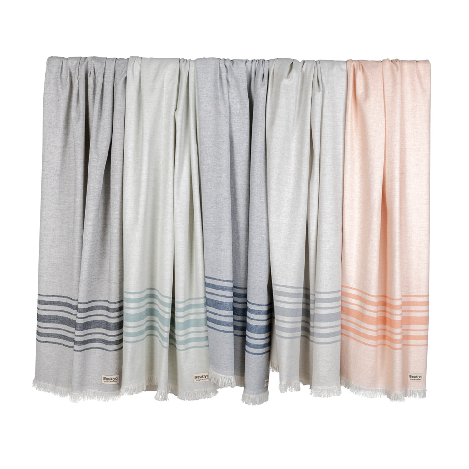 Накидка Ukiyo Yumiko из переработанного хлопка AWARE™, 100x180 см-3