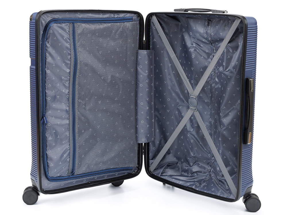 Чемодан TORBER Onego, синий, ABS-пластик, 69,5 х 46 х 26 см, 69 л-2