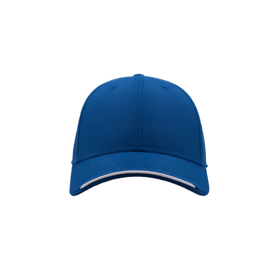 Бейсболка ESTORIL, 6 клиньев, застежка на липучке, синий, белый-5