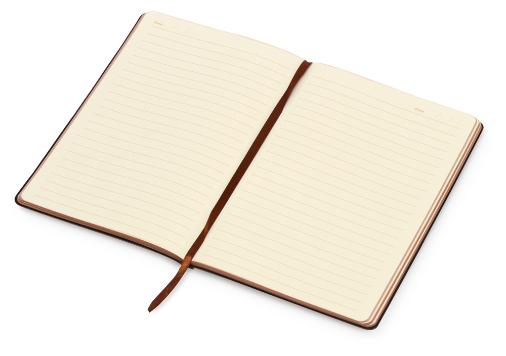 Блокнот А5 Fabrizio, 80 листов, цветной срез, коричневый-2