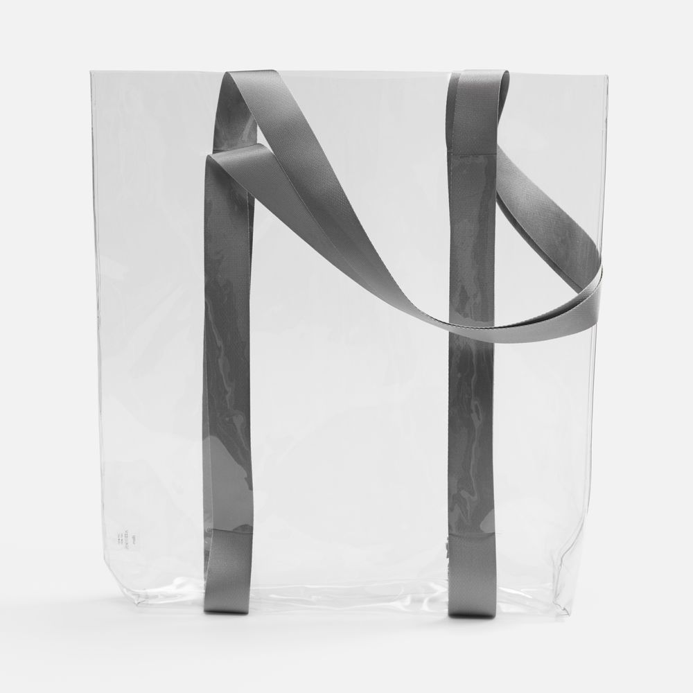 Шопер Clear Fest, ver.2, прозрачный с серыми ручками-1