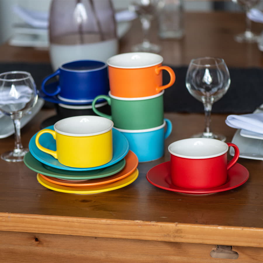 Чайная пара ICE CREAM, голубой, белый-3