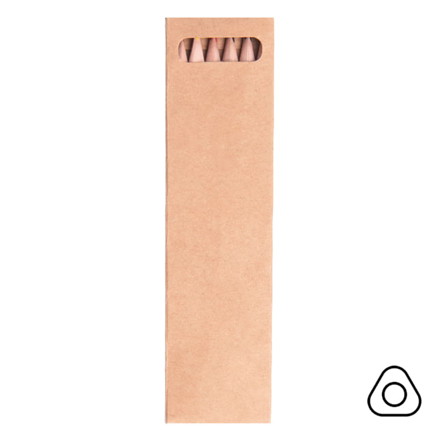 Цветные карандаши KINDERLINE small,6 цветов, бежевый-2