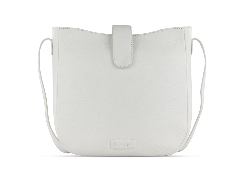 Сумка женская BUGATTI Elsa, белая, воловья кожа/полиэстер, 29х8х27 см-1