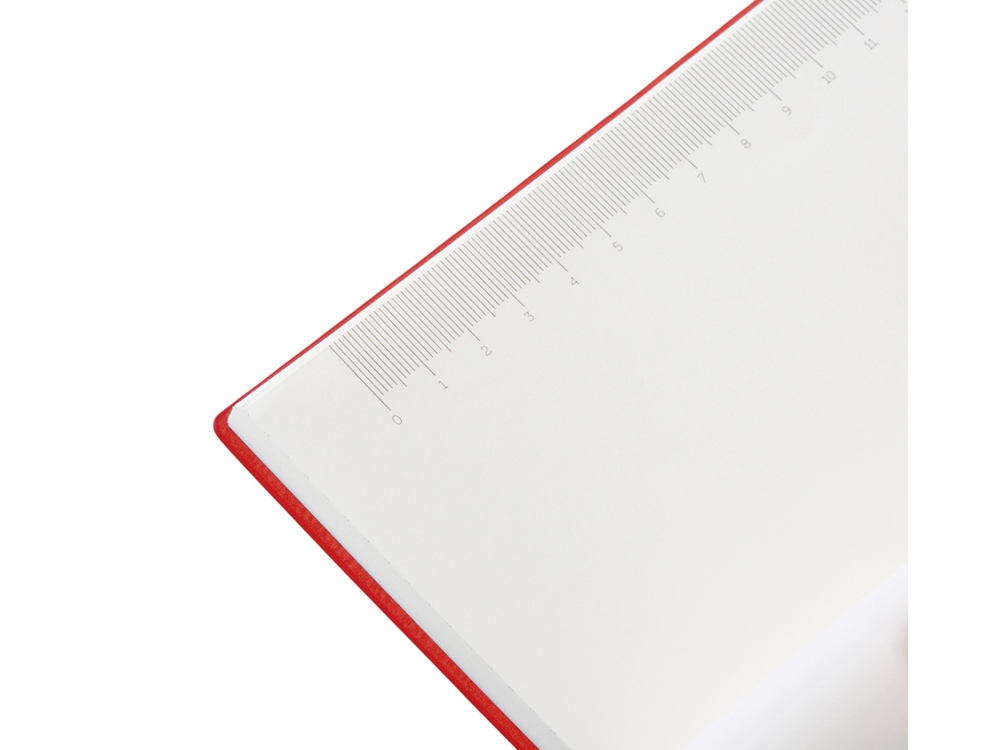 Набор блокнот в гибкой обложке А5 и металлическая шариковая ручка Nabokov, красный-5