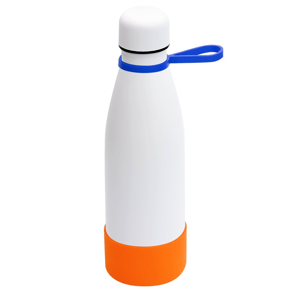 Термобутылка герметичная вакуумная Olivia To Go,  Белый/синий/оранжевый-0