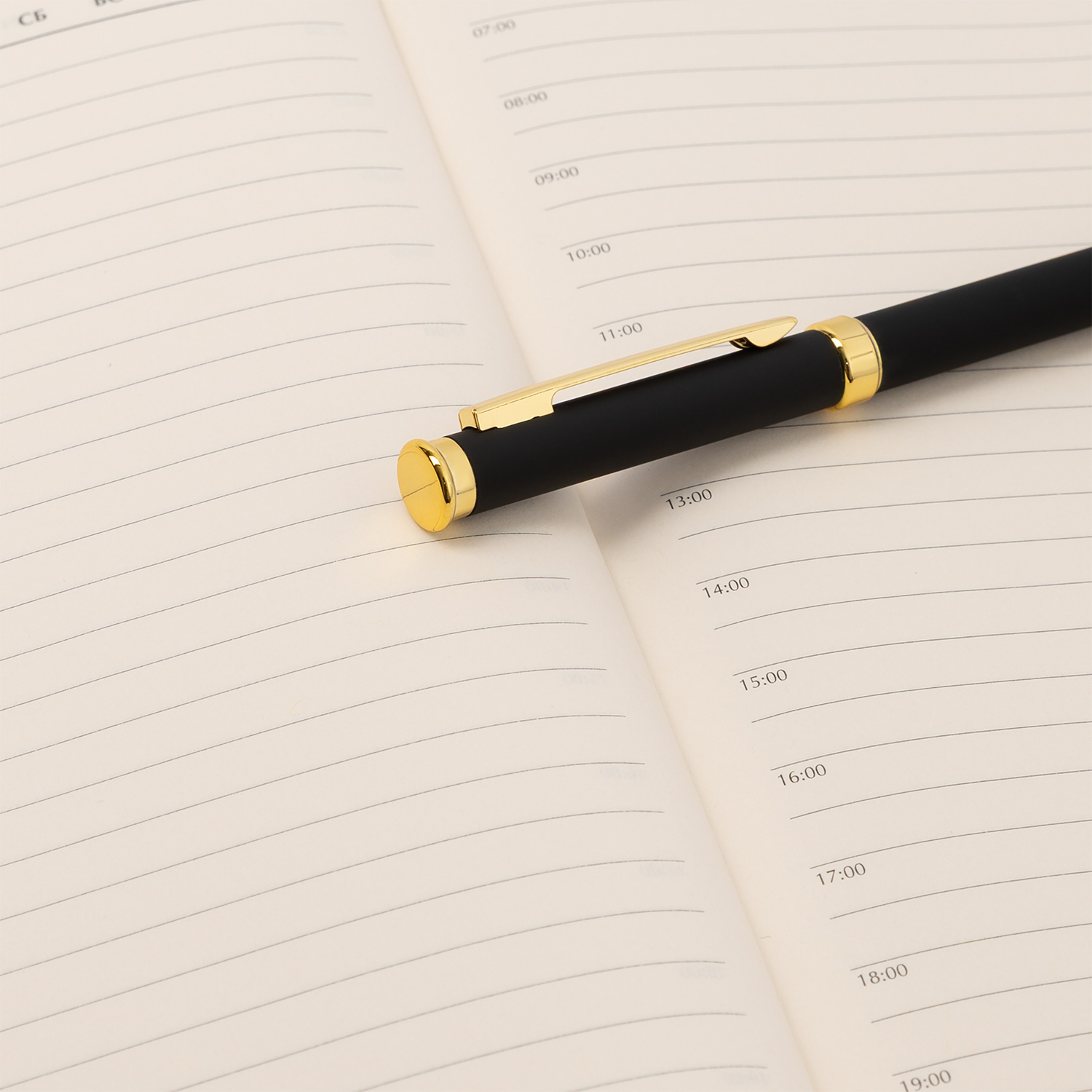 Шариковая ручка Бенуа (Benua), черная/позолота-4