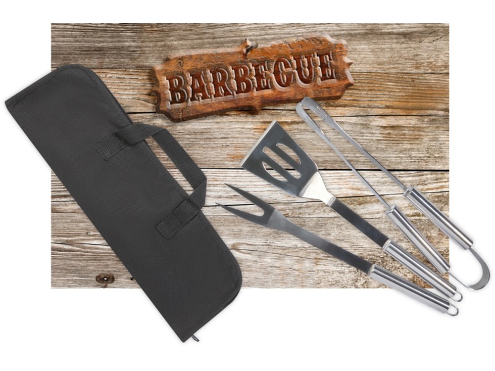 Barcabo Набор для барбекю из 3 предметов, серебристый-4