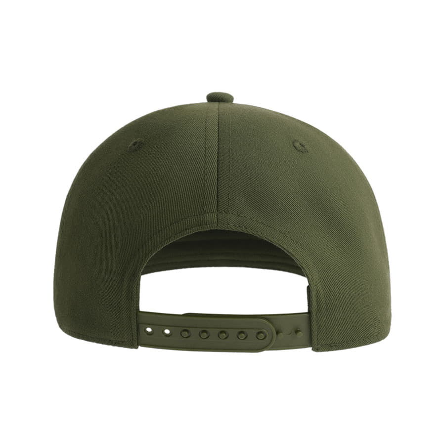 Бейсболка JAMES,6 клиньев,плоский козырек,ПВС застежка, оливковый-4