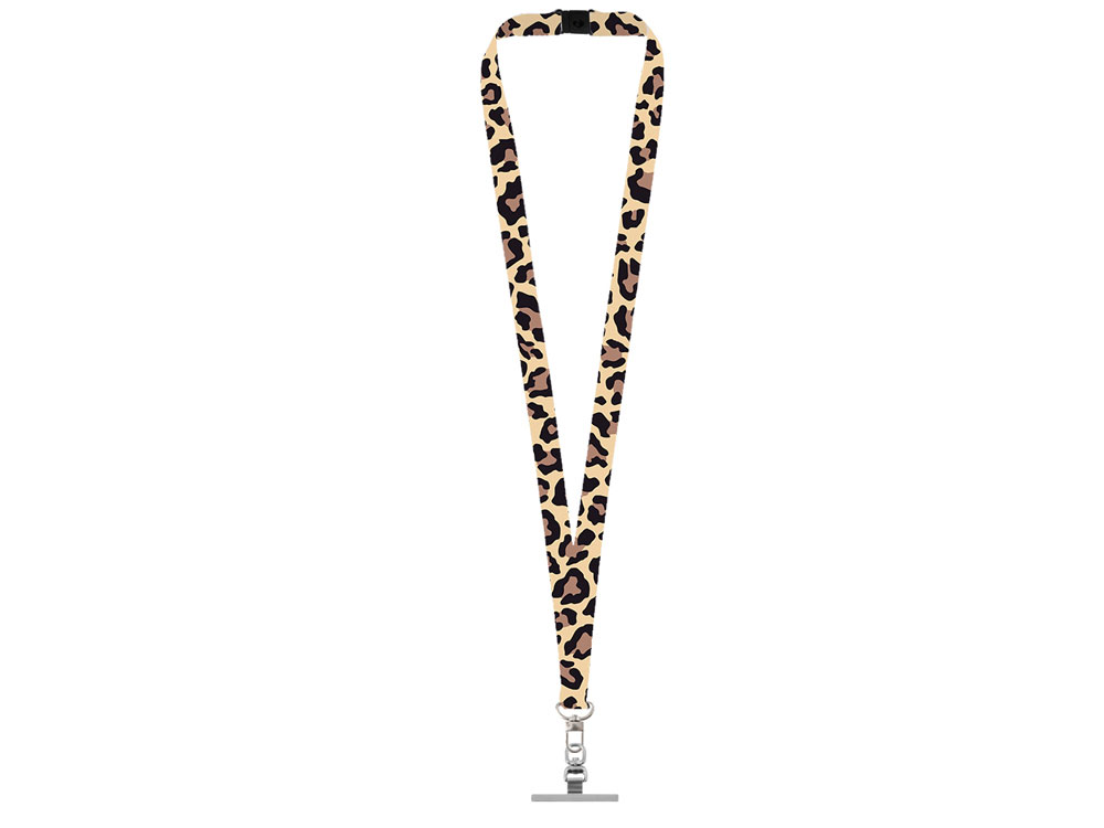 Ланъярд 2,5 см под сублимацию с трендовым карабином, замком обрыва и металлическим держателем для телефона-1